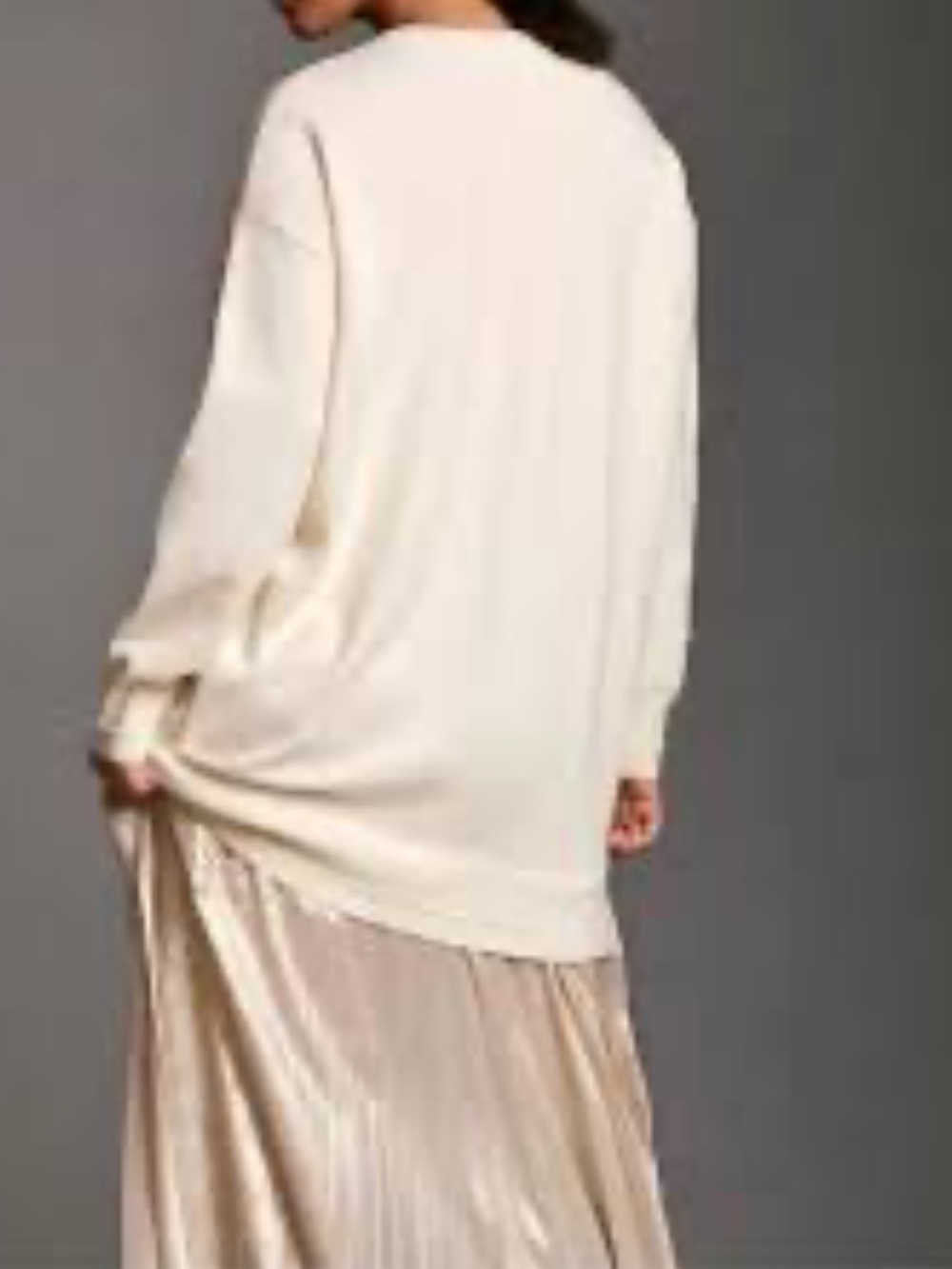 NWT retail $198 size M #Anthropologie “Long Sleeve Pleated Twofer Midi Dress”. - Picture 2 of 6